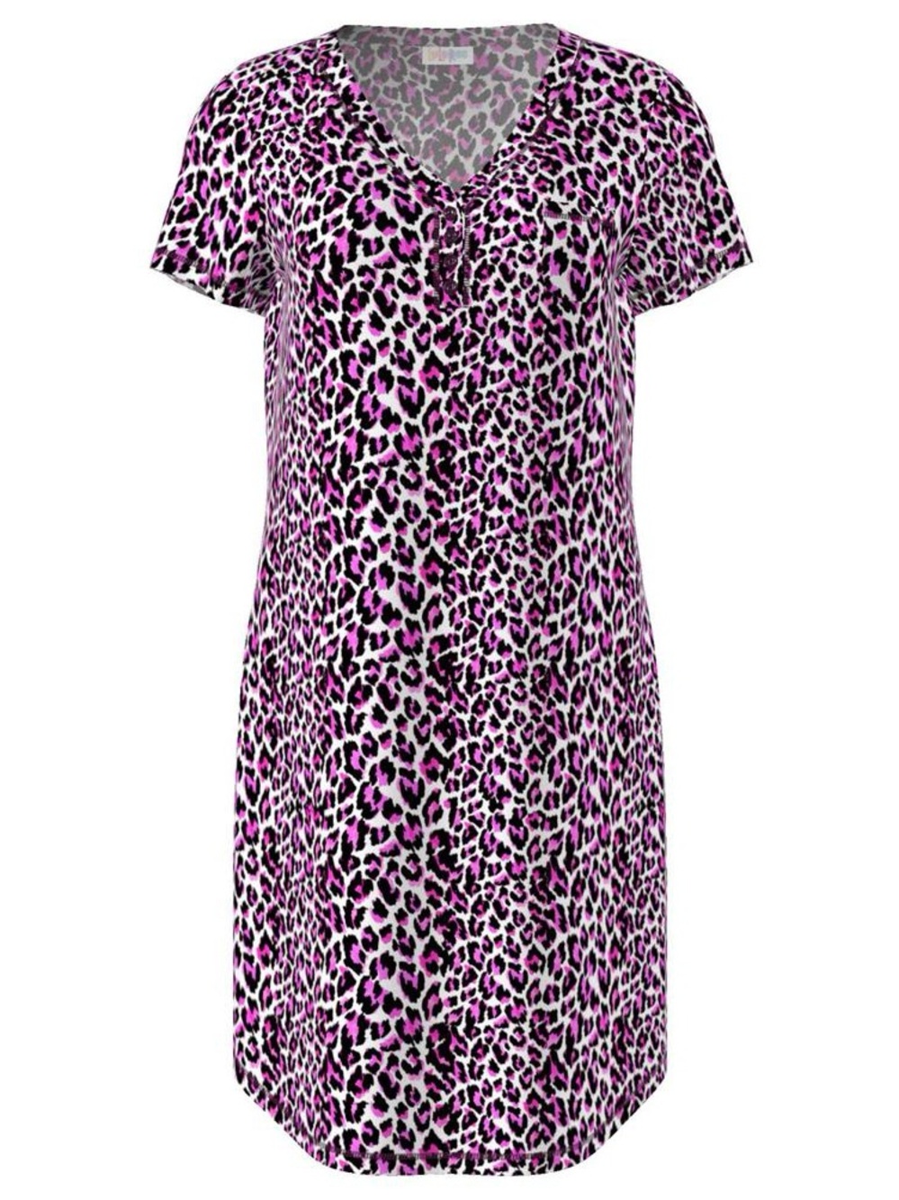 LuLaRoe Pink and Black Leopard Print Nightdress